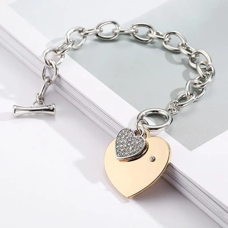 DOUBLE HEART CHAINS OF LOVE BRACELET