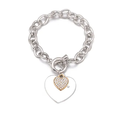 DOUBLE HEART CHAINS OF LOVE BRACELET