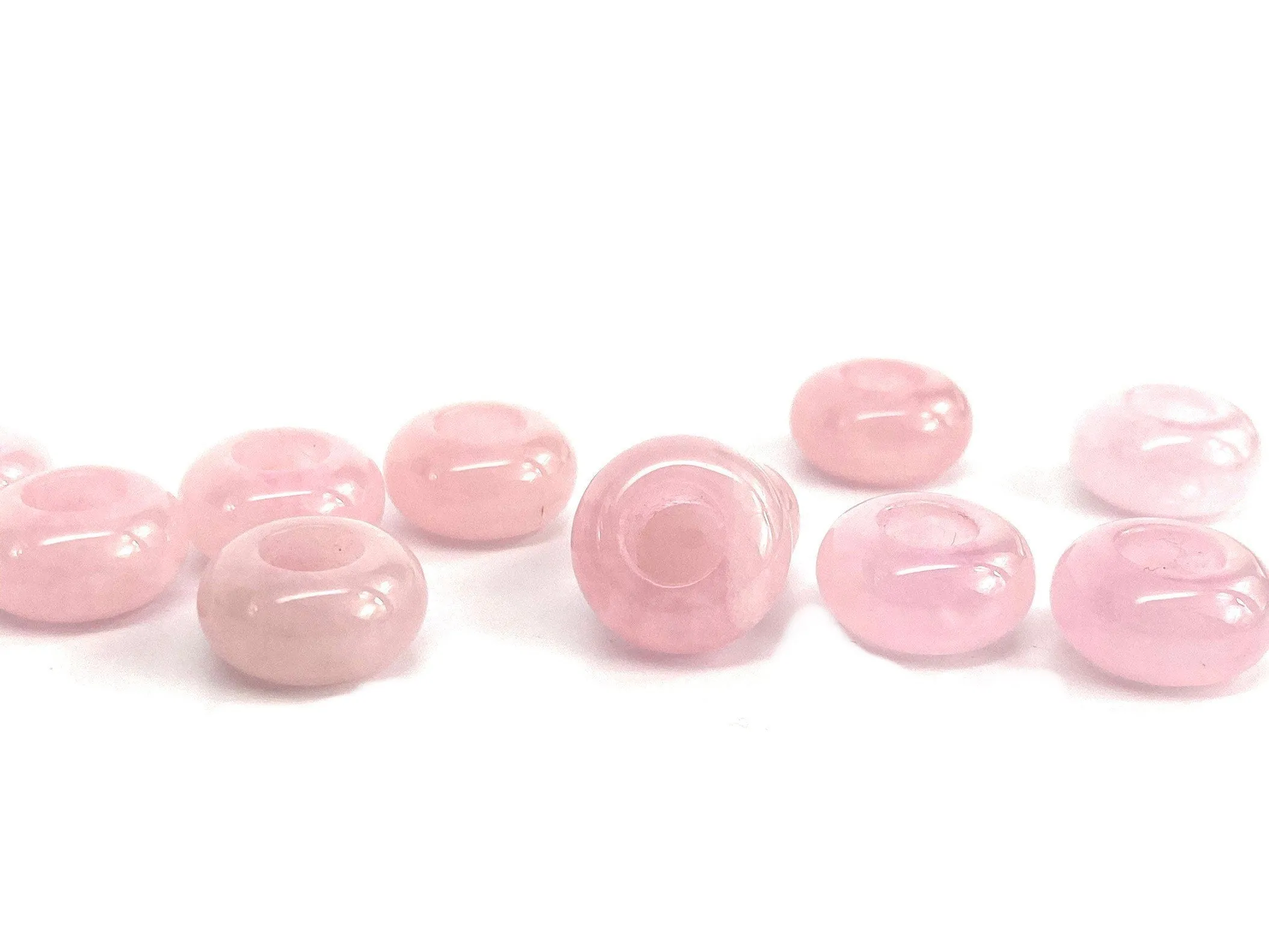 Dyed Pink Donut Jade Beads, Sku#BG82