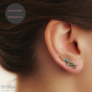 Ear Wings Turquoise 14ct Yellow Gold