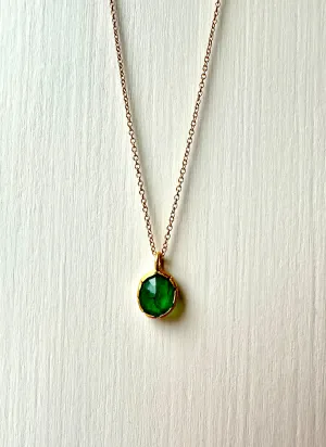 Emerald Rose Cut Necklace