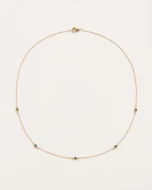 Emerald Station Necklace