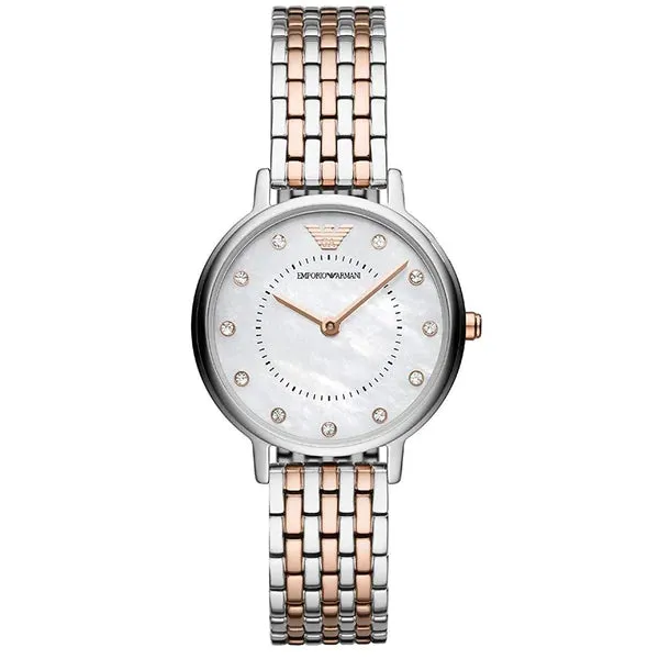 Emporio Armani Women’s Quartz Stainless Steel Mother of Pearl Dial 32mm Watch AR2508