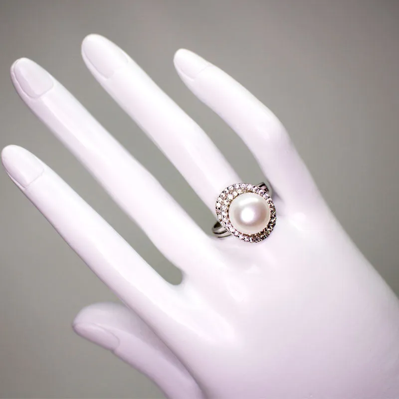 Encircled Pearl Ring