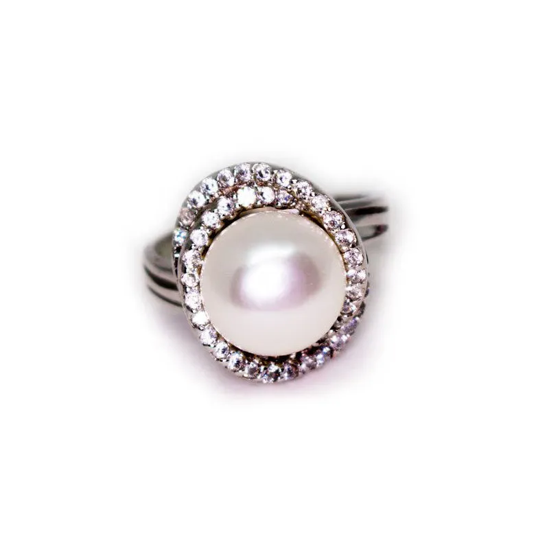 Encircled Pearl Ring