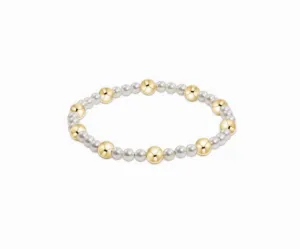 Enewton Pearl Sincerity Pattern 4mm Bead Bracelet - 6mm Gold