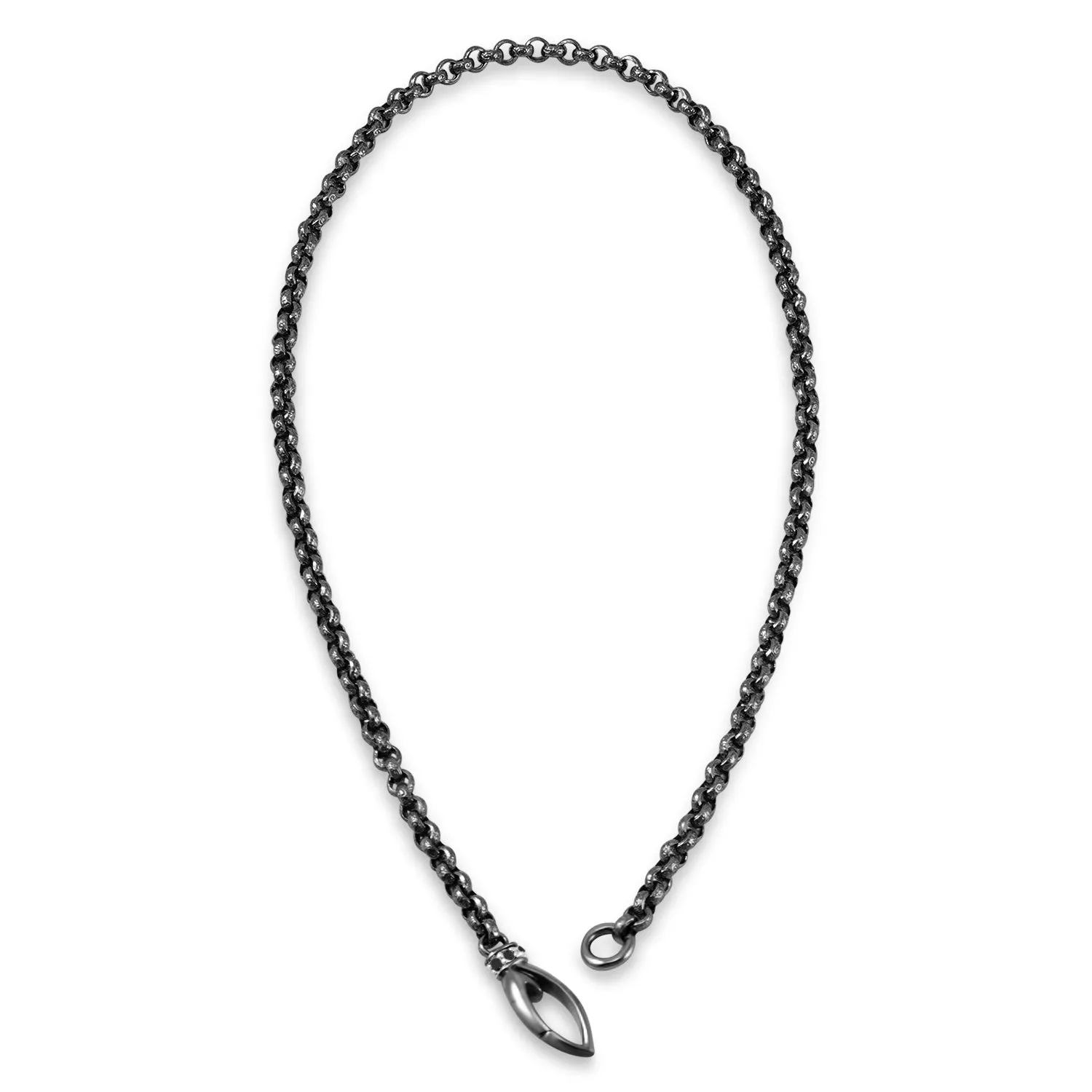 Everyday Chain Necklace 18" - Black Ruthenium Vermeil   CZ Noir