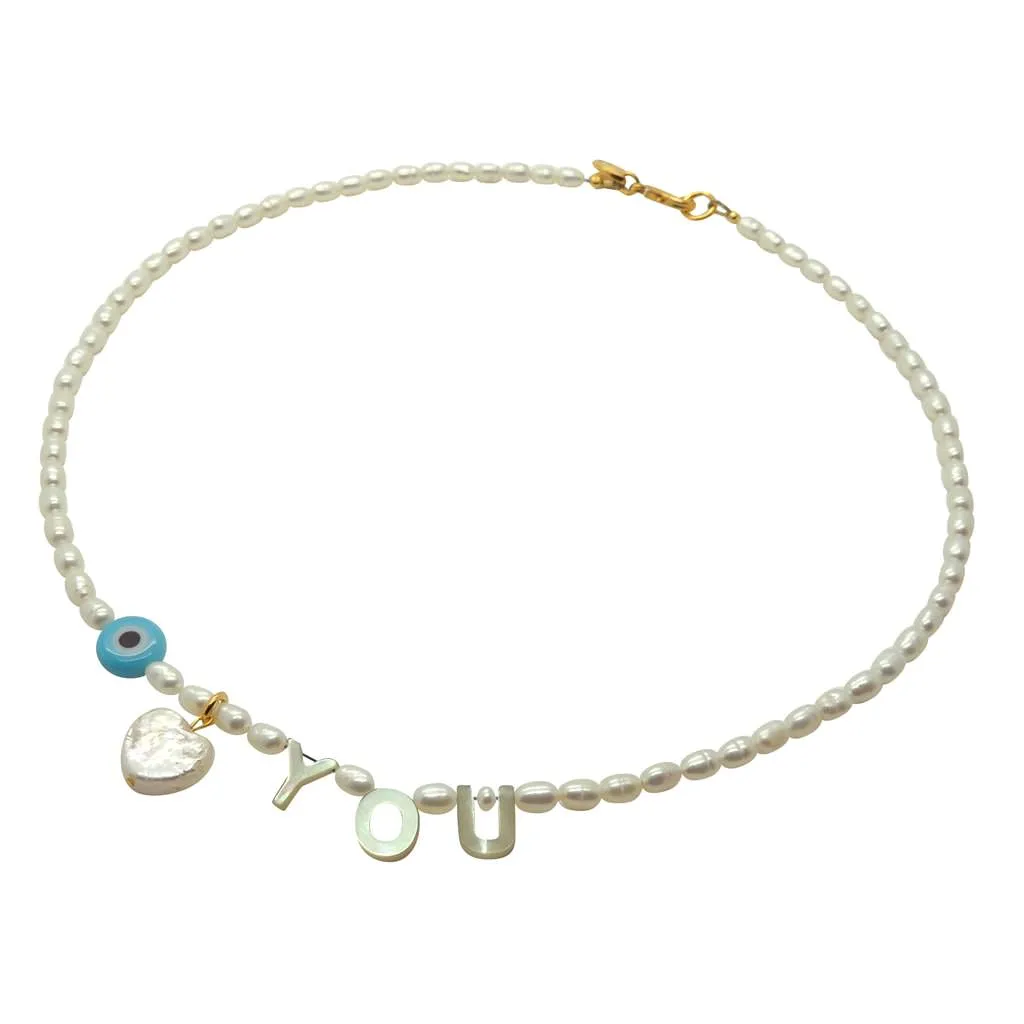 Eye Love You Freshwater Pearl Necklace