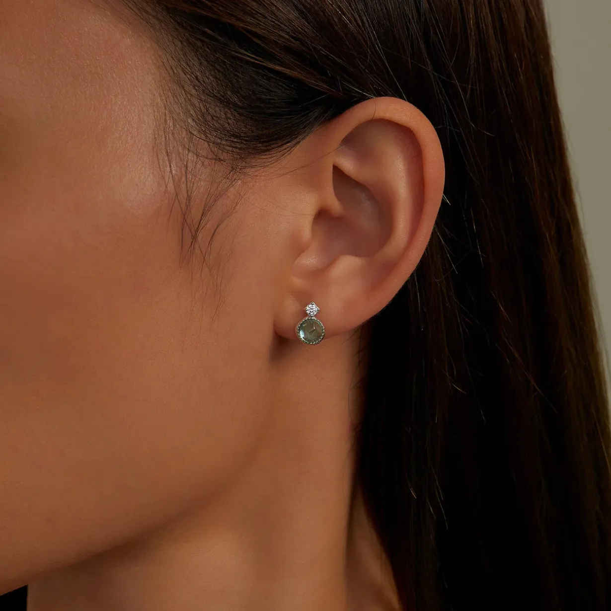 Fancy Lab-Grown Sapphire Stud Earrings