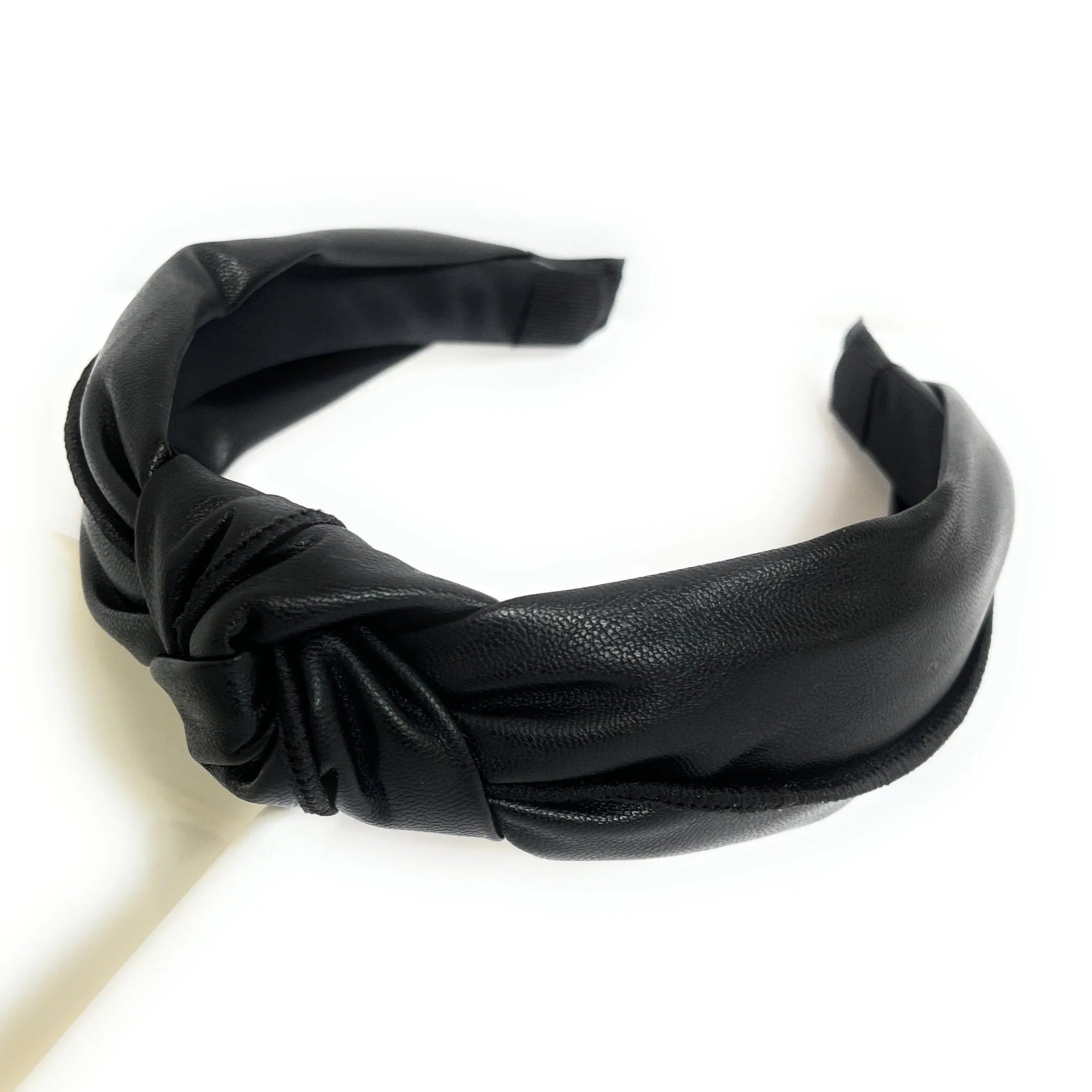 Faux Leather Knot Headband