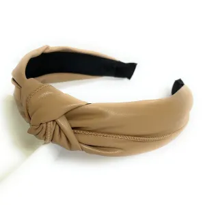 Faux Leather Knot Headband