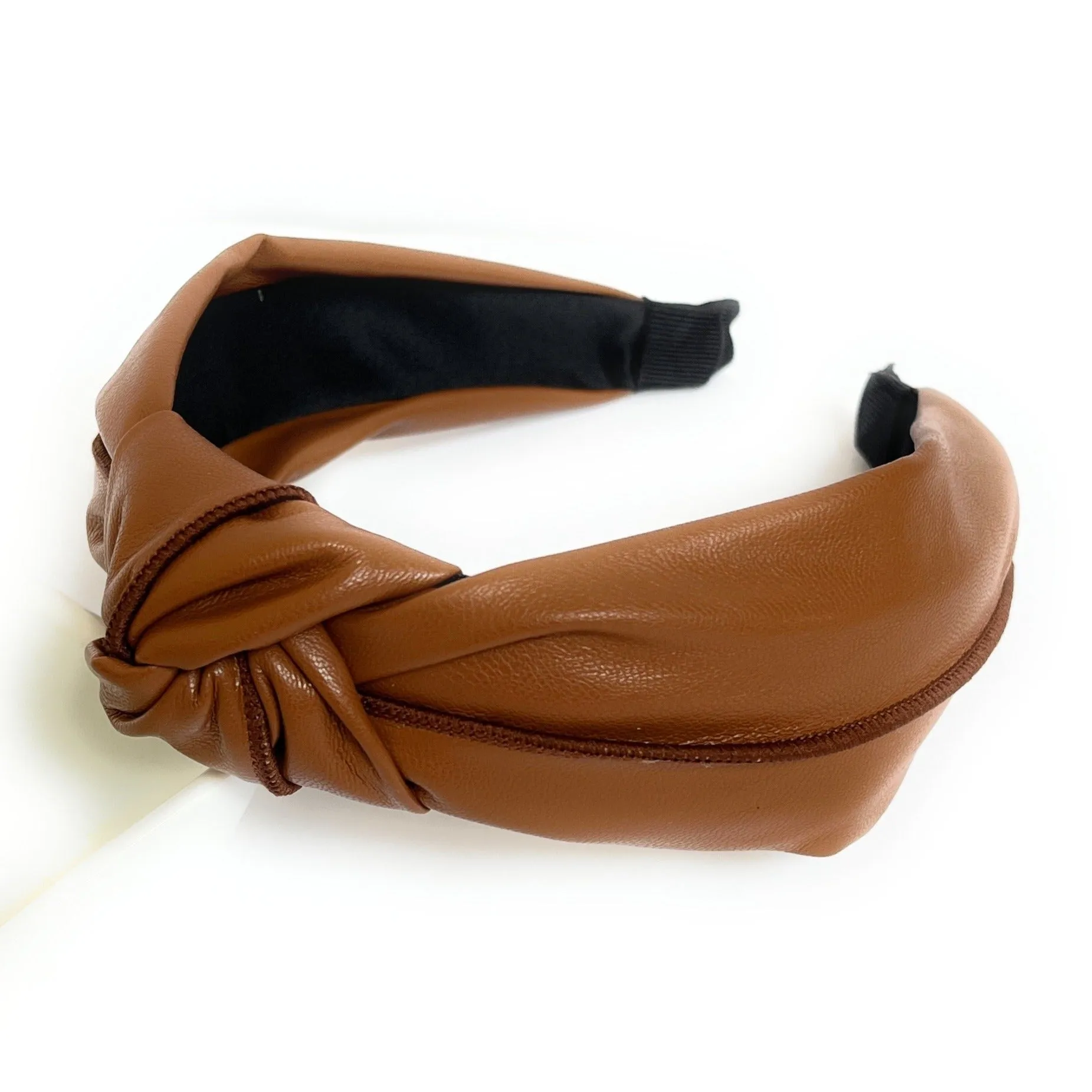 Faux Leather Knot Headband