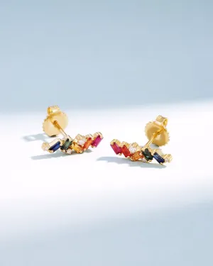 Frenzy Rainbow Sapphire Studs