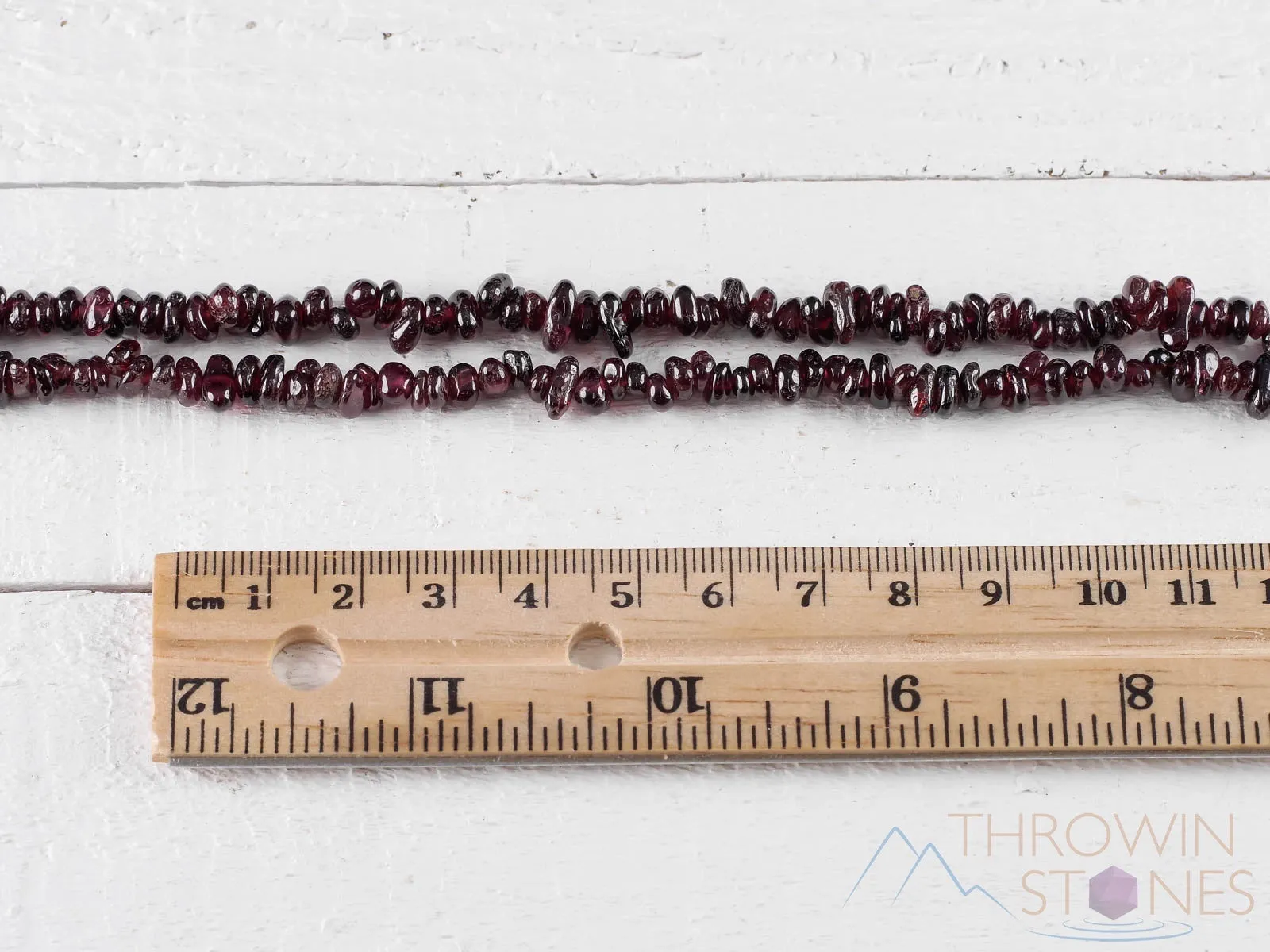 GARNET Crystal Necklace - Chip Beads, Long Crystal Necklace, Birthstone Necklace, Handmade Jewelry, E0708