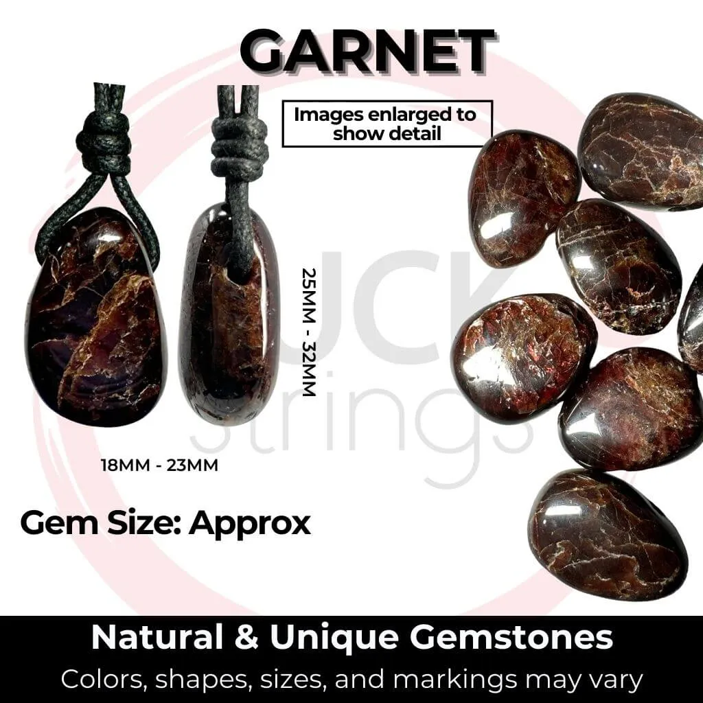 Garnet Pendant - Deep Red Elegance