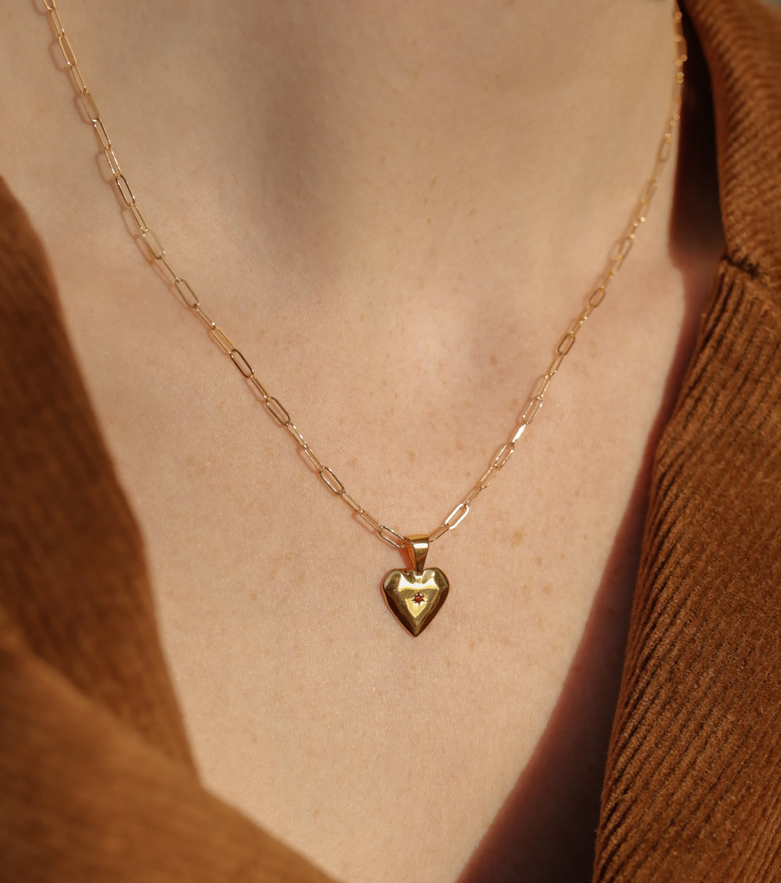 Gilded Heart Pendant Necklace