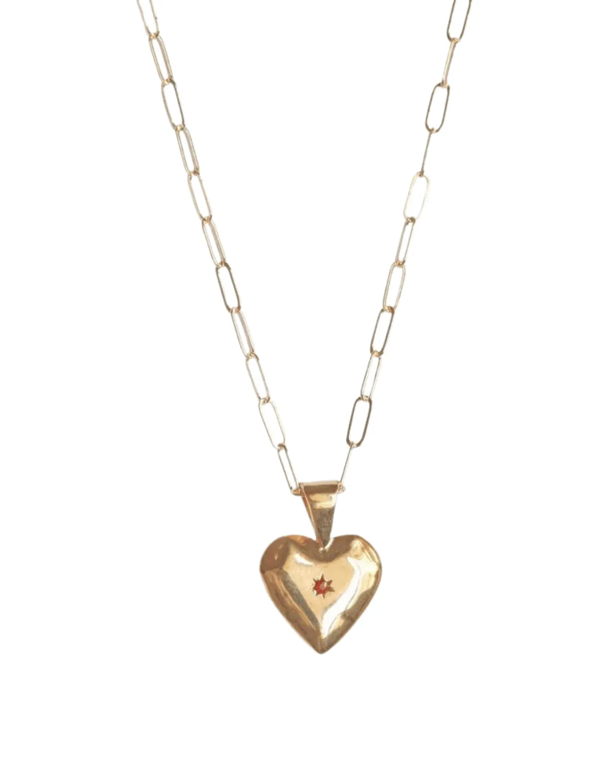 Gilded Heart Pendant Necklace