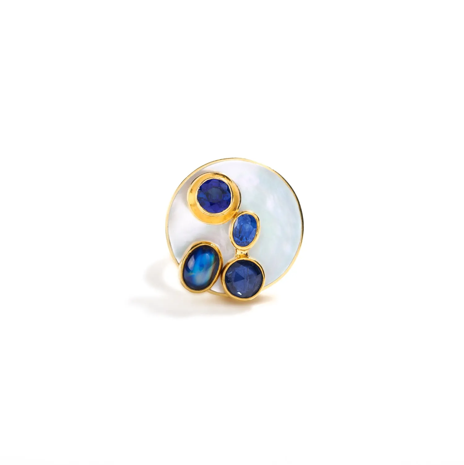 Gold and Pearl Sapphire Ring