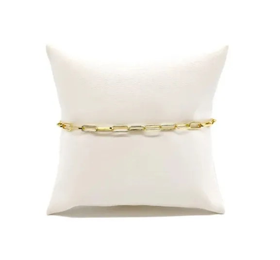 Gold Ashley Paperclip 6" Bracelet