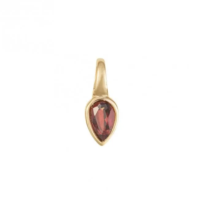 Gold Plated Birthstone January Garnet Pendant P5214