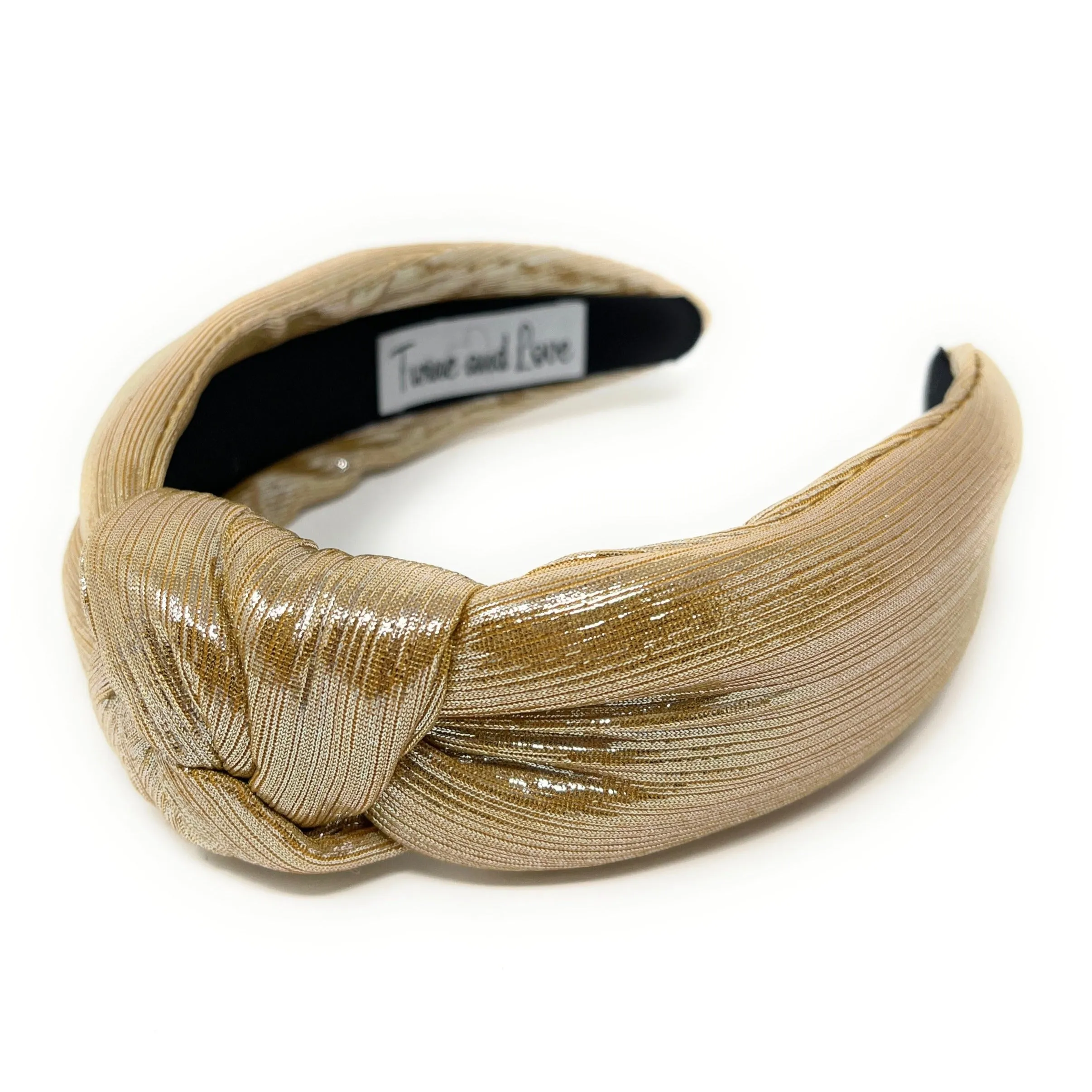 Golden Padded Metallic Knotted Headband