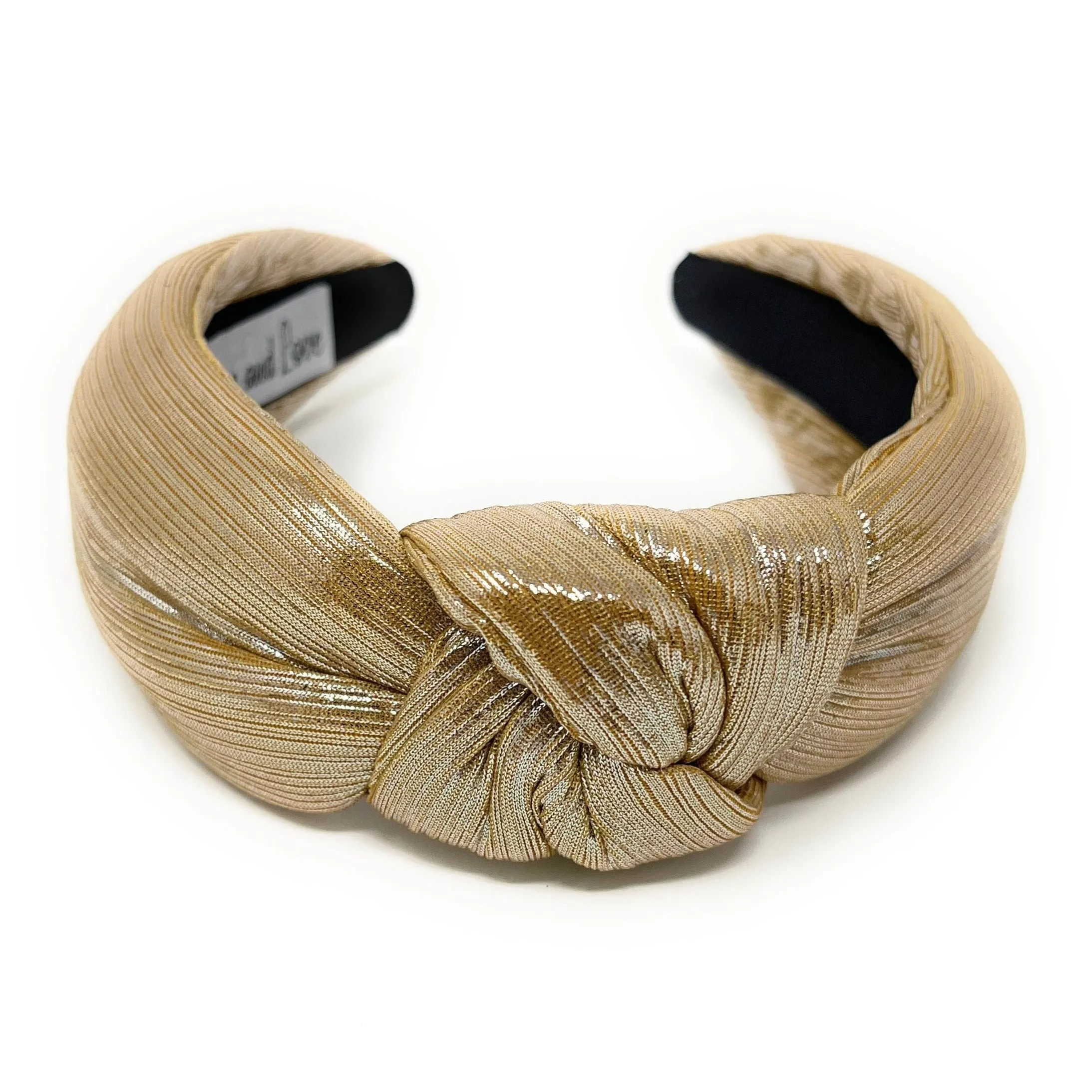 Golden Padded Metallic Knotted Headband