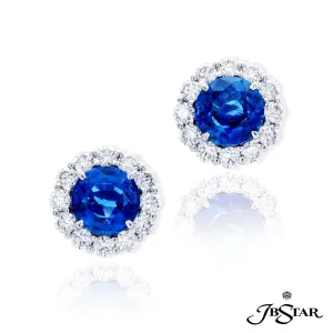 Gorgeous platinum sapphire and diamond earrings.