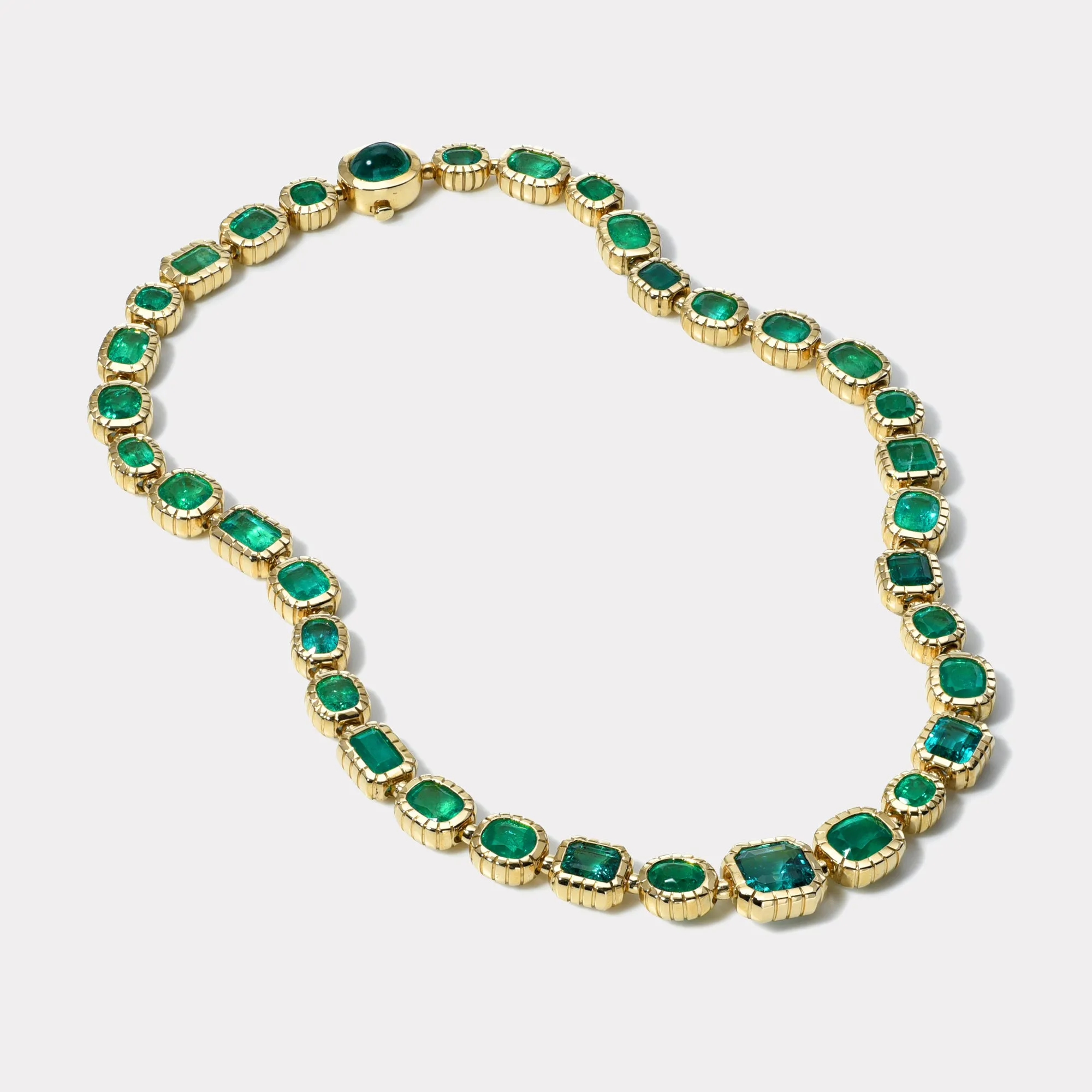 Heirloom Emerald Treasure Chest Necklace