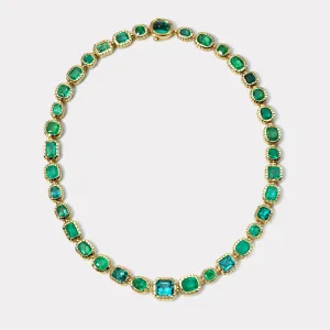 Heirloom Emerald Treasure Chest Necklace