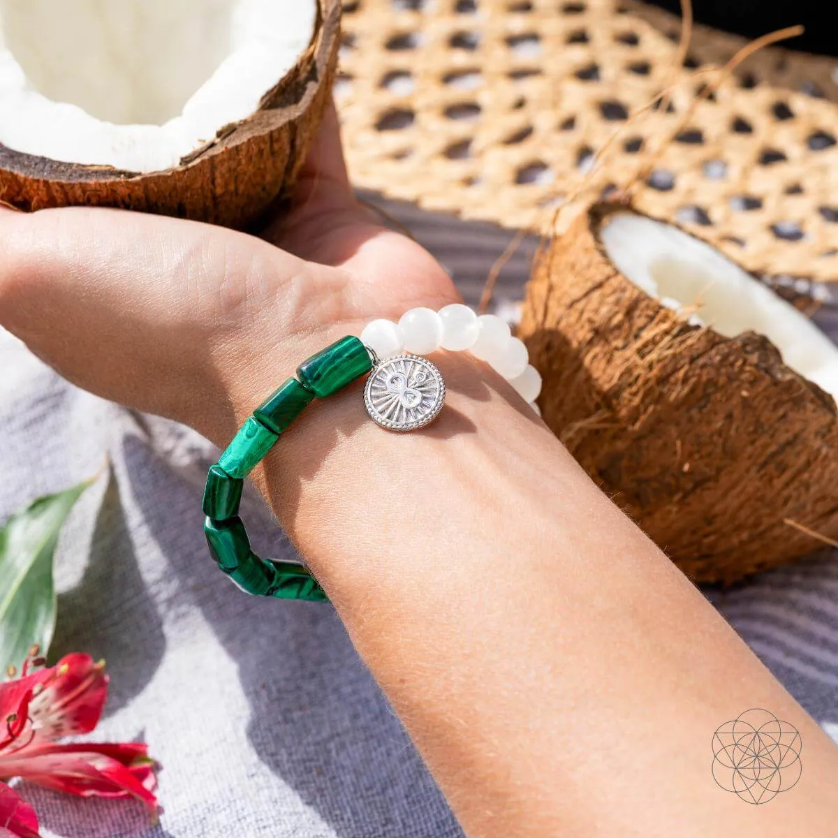 Infinite Triumph - Malachite & Selenite Success Bracelet