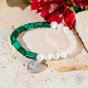 Infinite Triumph - Malachite & Selenite Success Bracelet