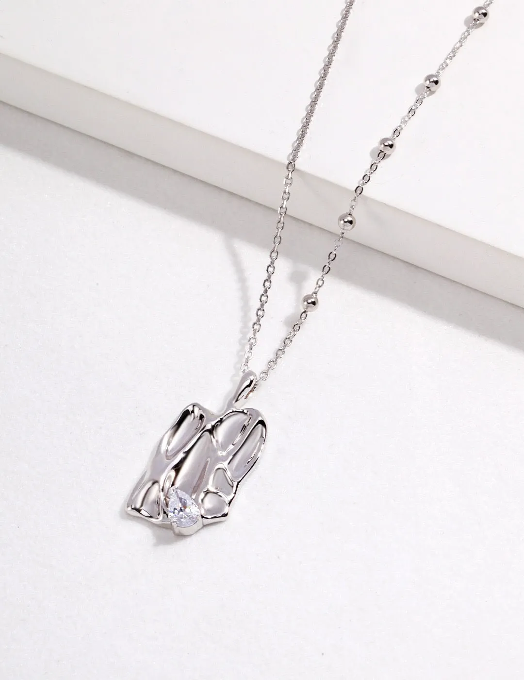 Irregular Metal Style Zircon Necklace