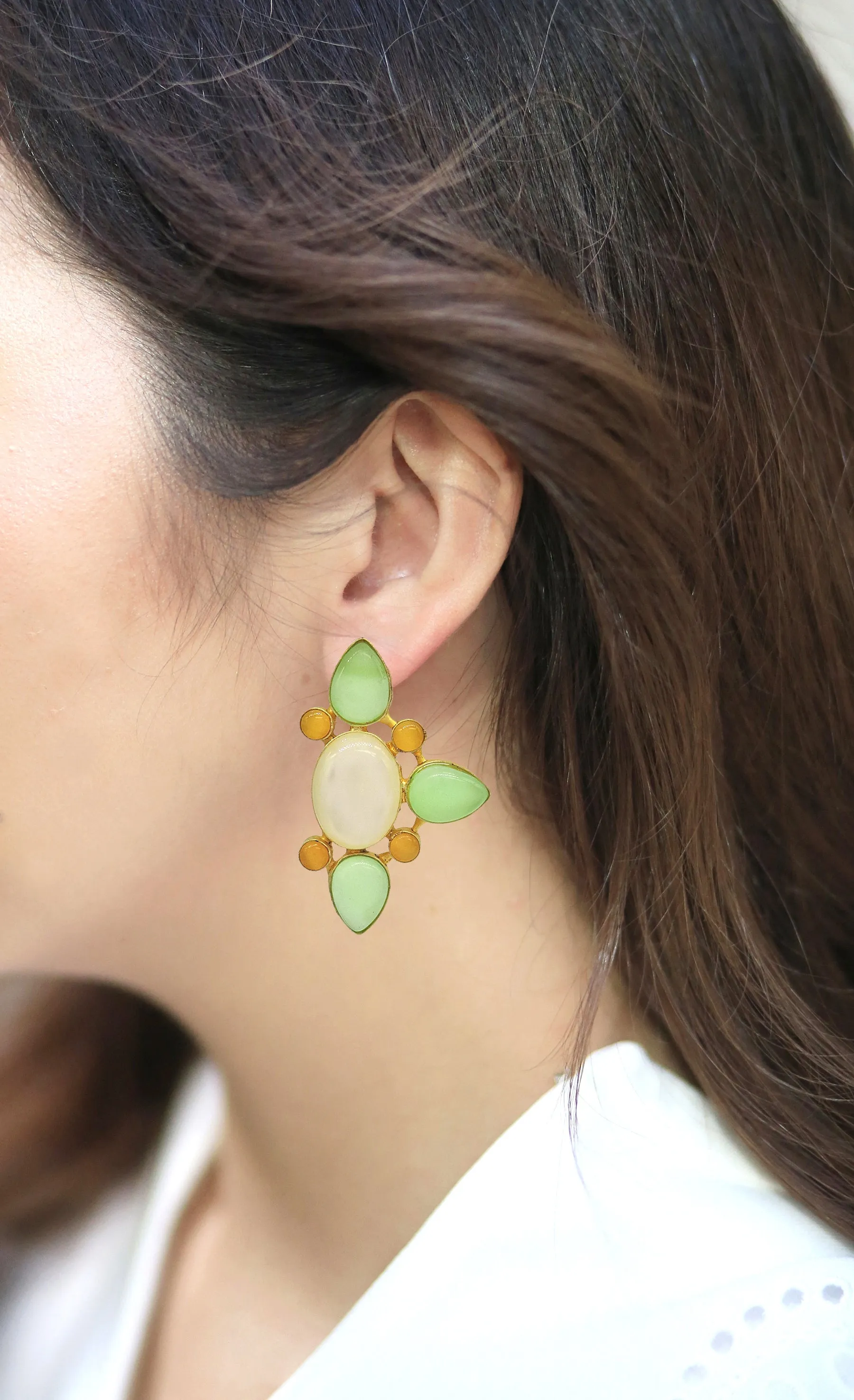 Jade Trio Earrings