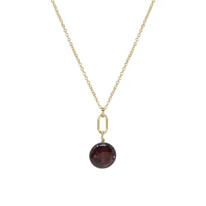 January Birthstone Garnet Necklace