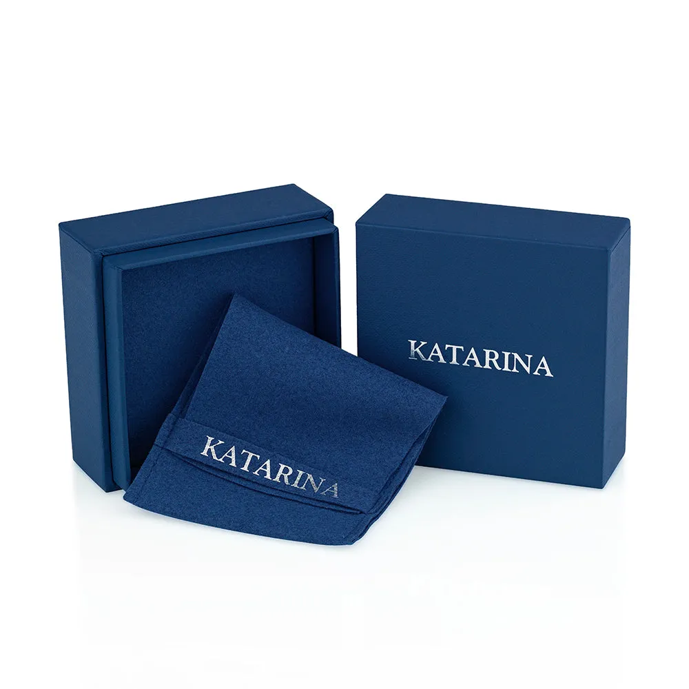 KATARINA Diamond and Alternating Sapphire Jewelry Set