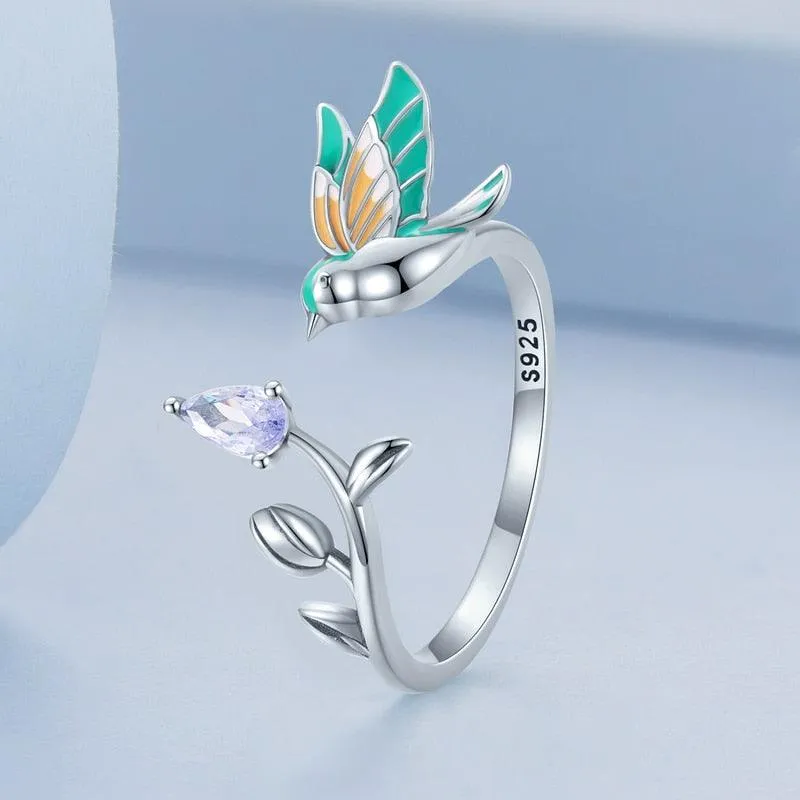 'Kingfisher' Sterling Silver and CZ Jewellery Set