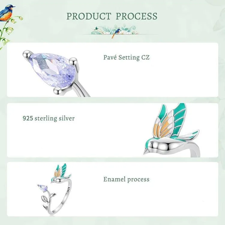 'Kingfisher' Sterling Silver and CZ Jewellery Set