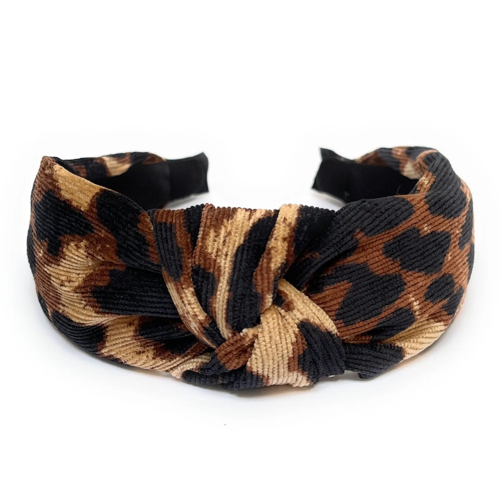 Leopard Corduroy Knot Headband