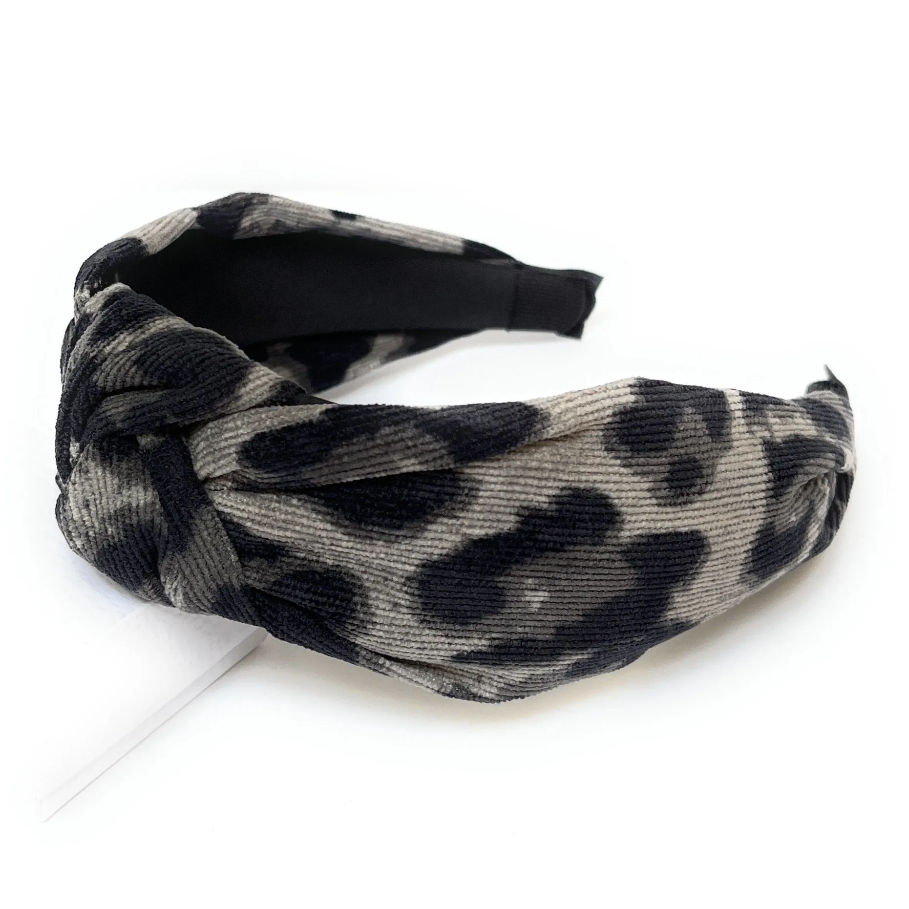 Leopard Corduroy Knot Headband