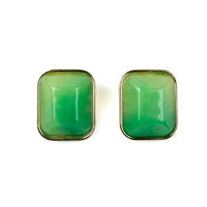 Light Ming Jade Clip On Earrings