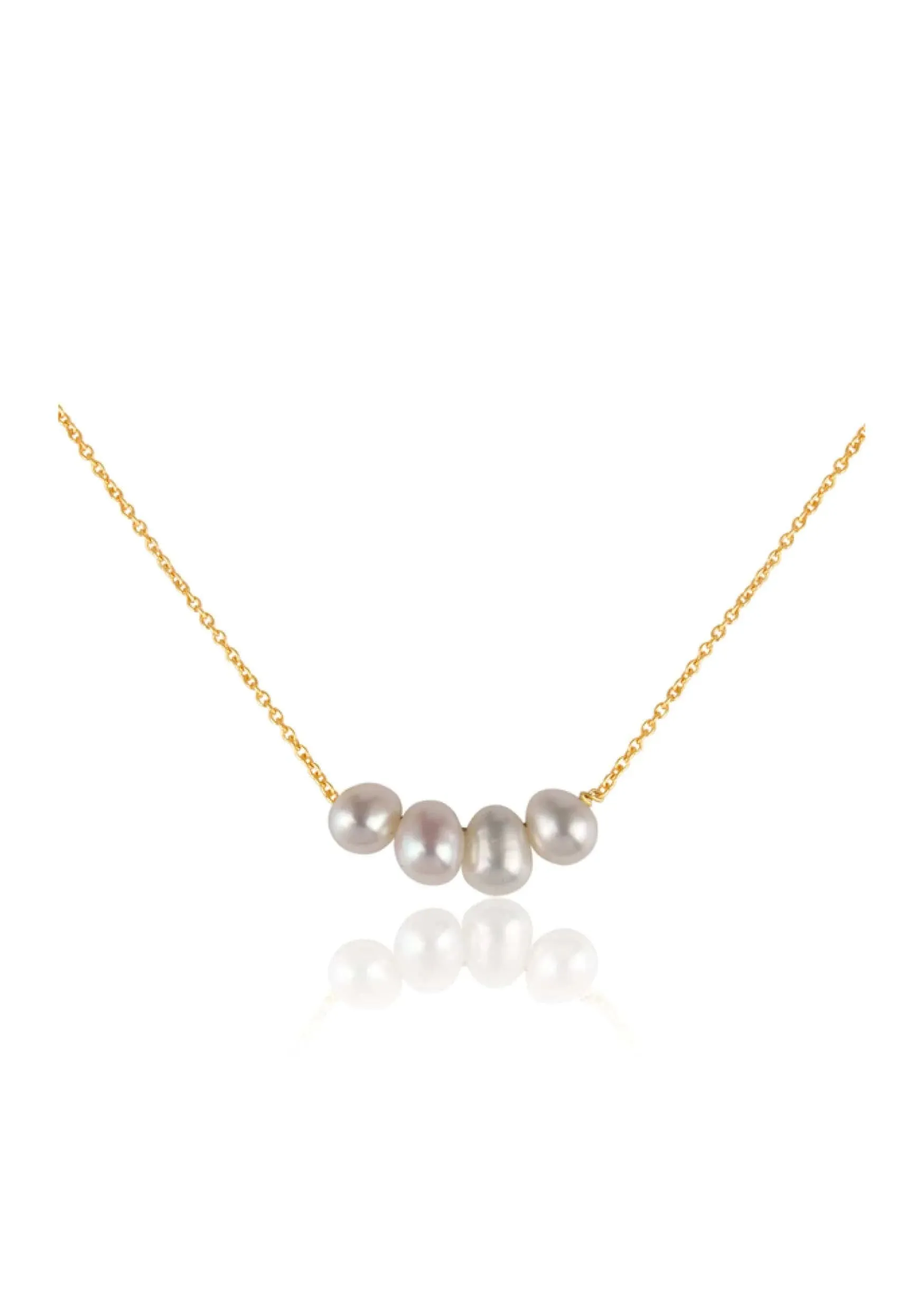 Lola Knight - Poppy - Pearl Necklace - Gold