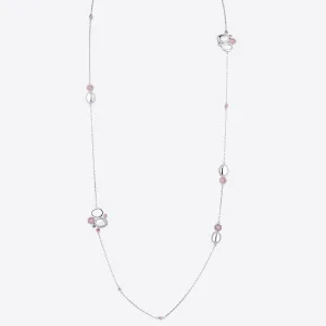 Long Necklace GALETS Rose SI