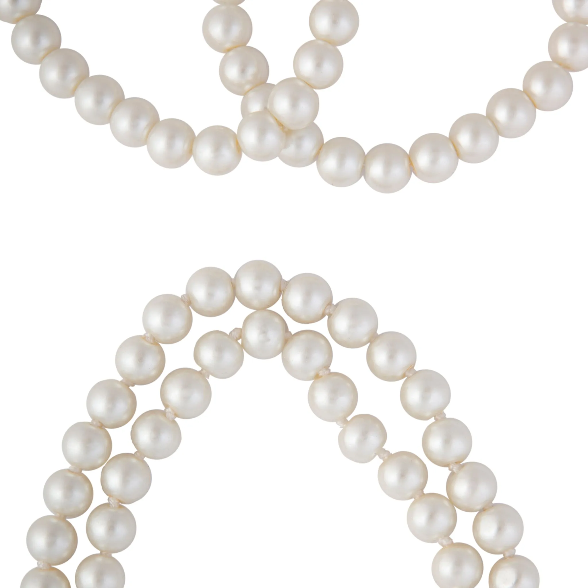 Long Strand Pearl Bracelet Necklace Set