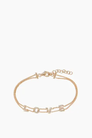 Love Chain Bracelet in 14k Yellow Gold