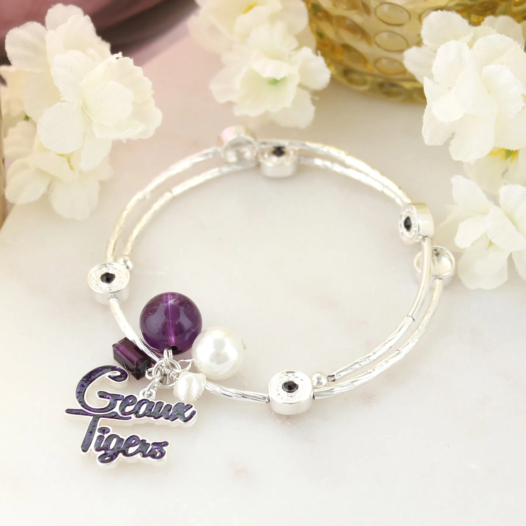 LSU Slogan Bracelet