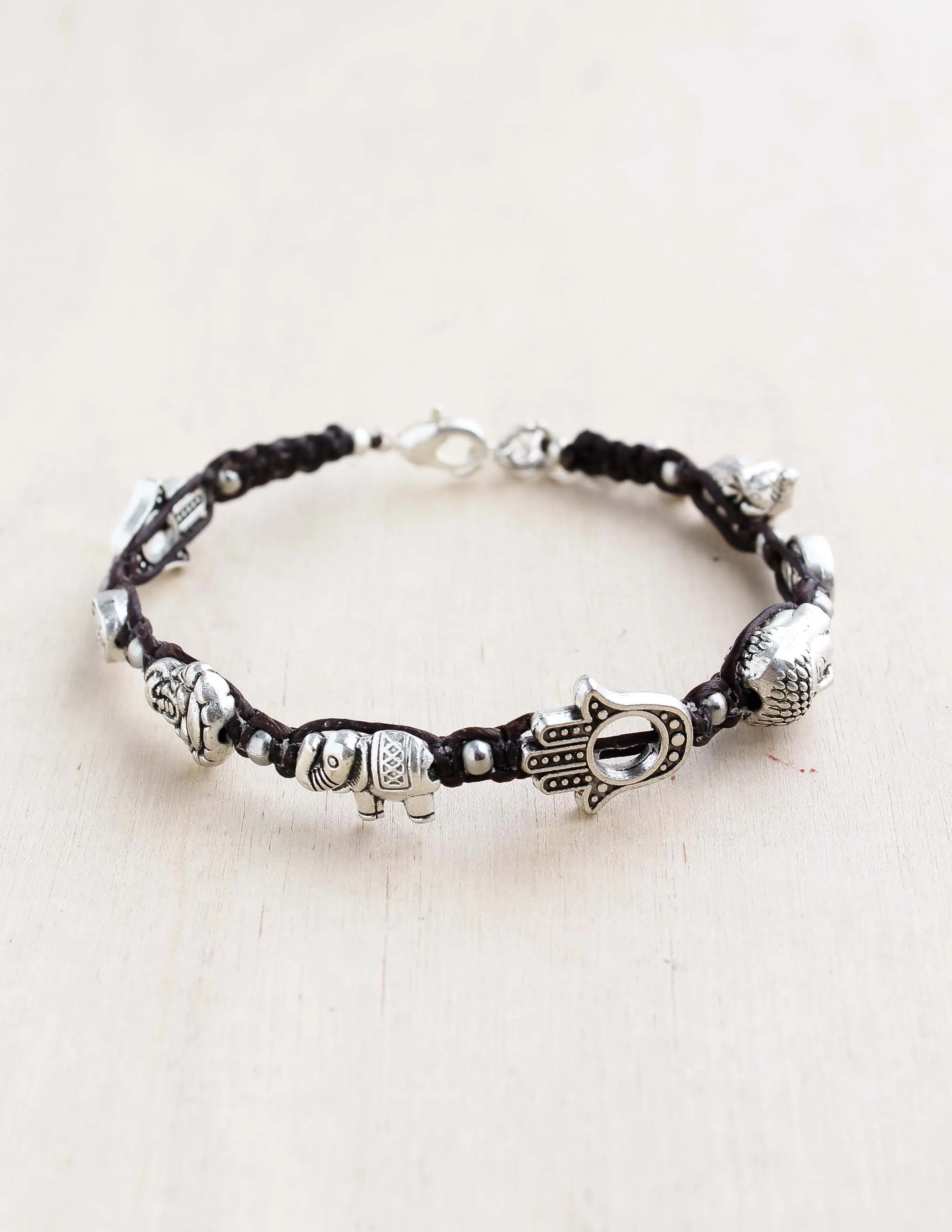 Lucky Charm Woven Alloy Bracelet