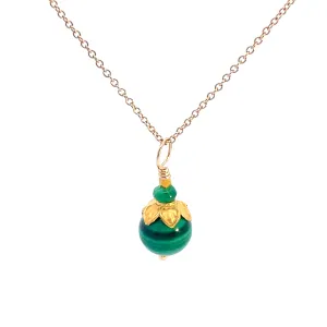 Malachite Flora Sphere Necklace