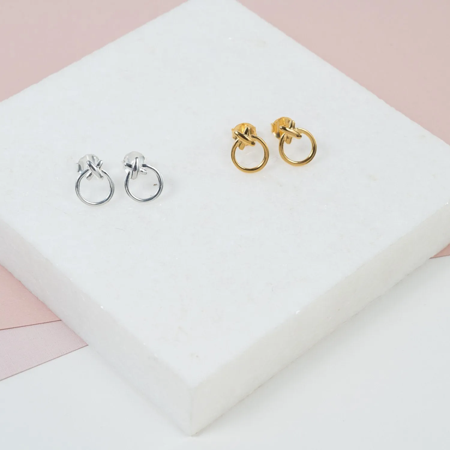 Manacor Friendship Gold Vermeil Kiss Stud Earrings