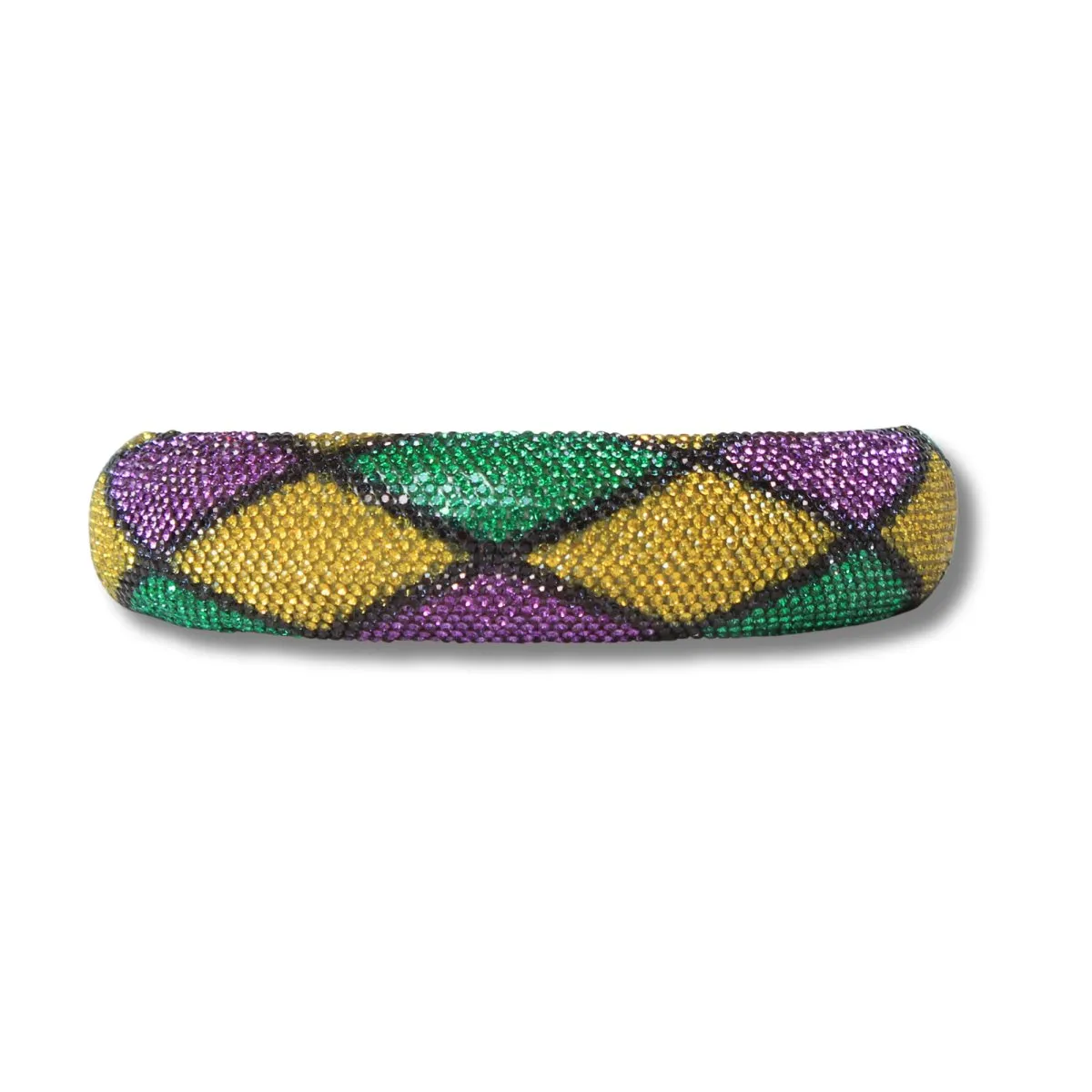 Mardi Gras Diamond Pattern Rhinestone Headband