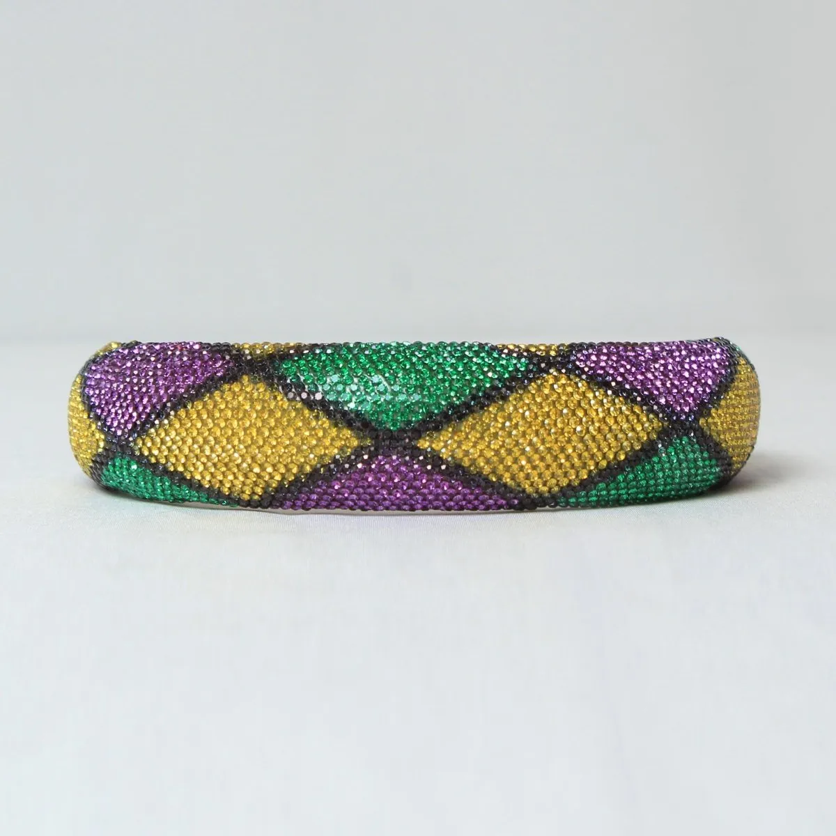 Mardi Gras Diamond Pattern Rhinestone Headband